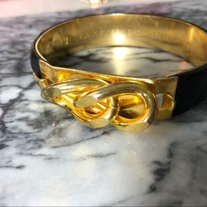 Vita Gold And Leather Bracelet